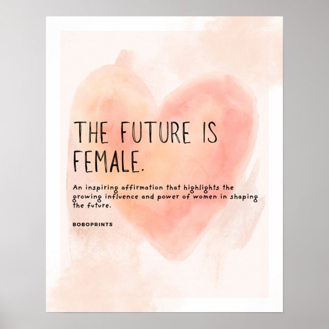 The Future Is Female - Bold Feminist Statement Poster (Front)