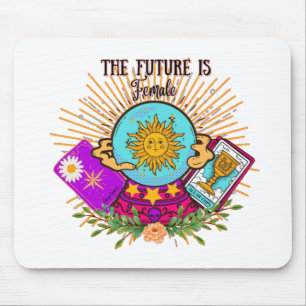 The Future is Female Crystal Ball Mouse Pad