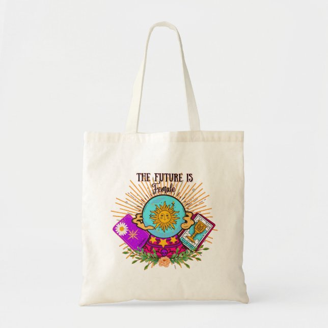 The Future is Female Crystal Ball Tote Bag (Front)
