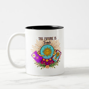 The Future is Female Crystal Ball Two-Tone Coffee Mug