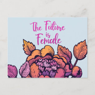 The Future is female lettering Postcard