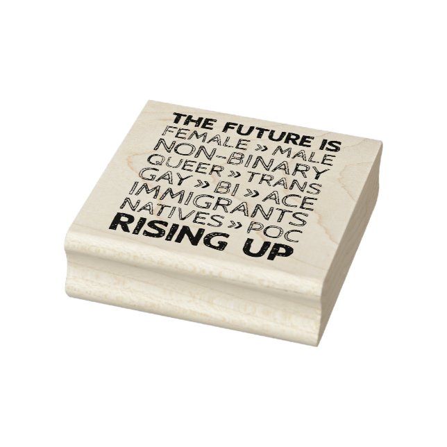 The Future Is Female Non-Binary Gay Bi Feminism Rubber Stamp (Stamp)