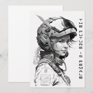 The future is female wall art, the future feminine invitation