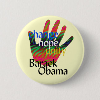 THE FUTURE IS  IN GOOD HANDS 6 CM ROUND BADGE