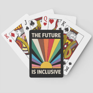 The Future Is Inclusive LGBTQ Pride Ally Rainbow Playing Cards