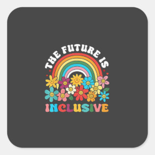The Future Is Inclusive Pride Month LGBTQ  Square Sticker