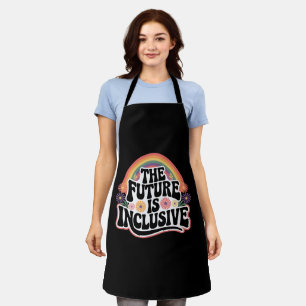 The Future is Inclusive Rainbow LGBTQ Flag Gay Apron