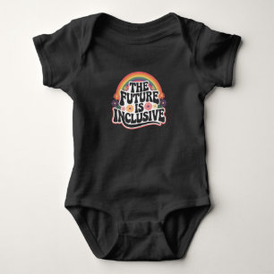The Future is Inclusive Rainbow LGBTQ Flag Gay Baby Bodysuit