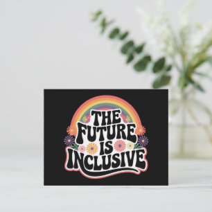 The Future is Inclusive Rainbow LGBTQ Flag Gay Invitation