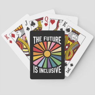 The Future is Inclusive Rainbow Pride Trans Rights Playing Cards