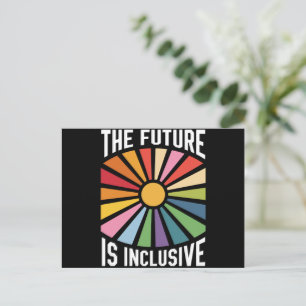 The Future is Inclusive Rainbow Pride Trans Rights Postcard
