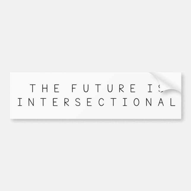 The Future is Intersectional Bumper Sticker (Front)