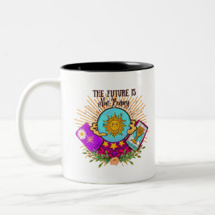 The Future is Non-Binary Crystal Ball Two-Tone Coffee Mug