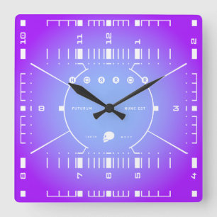 The Future Is Now Square Wall Clock