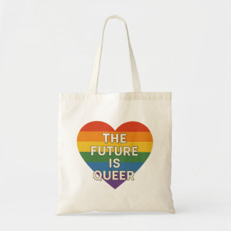 The Future Is Queer - Rainbow Heart Tote Bag