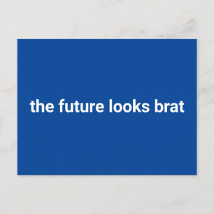 The future looks brat kamala harris democrat blue postcard