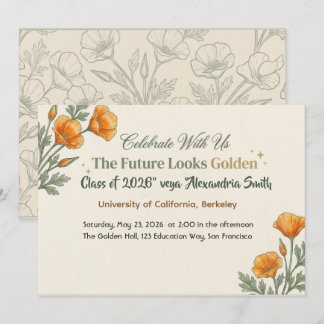 The Future Looks Golden Flat Save The Date Card
