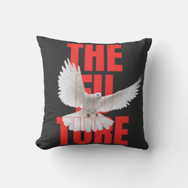 The Future – Motivational Typography Quote |  Cushion (Front)