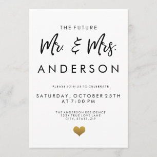 The Future Mr. and Mrs. Engagement Party Invitation