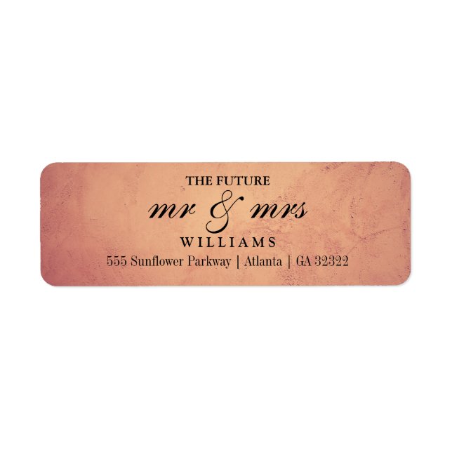 The Future Mr and Mrs Return Address Label (Front)