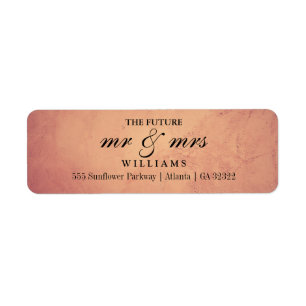The Future Mr and Mrs Return Address Return Address Label