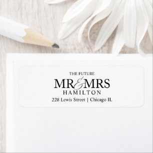 The Future Mr and Mrs Save The Date Return Address Label