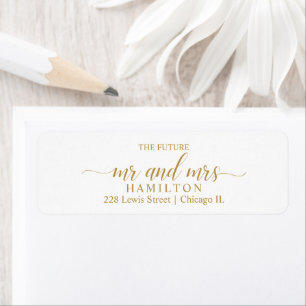 The Future Mr and Mrs Save The Date Return Address Label