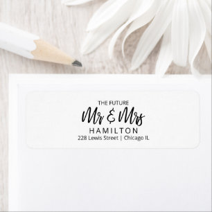 The Future Mr and Mrs Save The Date Return Address Return Address Label