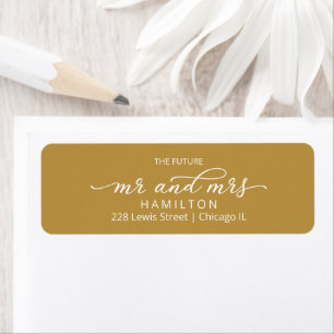 The Future Mr and Mrs Save The Date Return Address Return Address Label