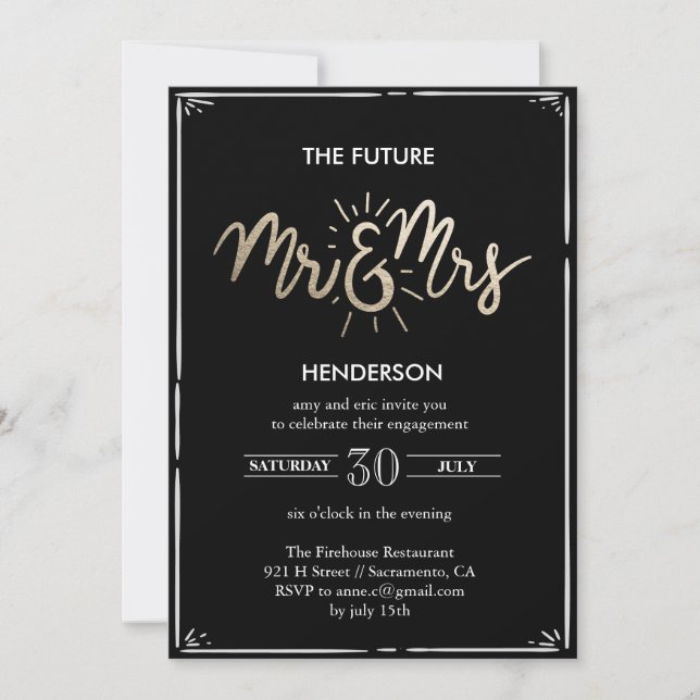 The Future Mr & Mrs Engagement Invitation (Front)