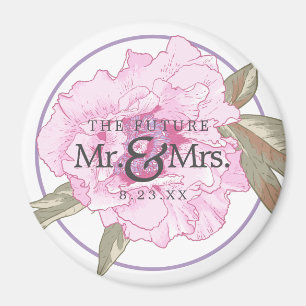 The Future Mr & Mrs Floral Wedding Save The Date Magnet