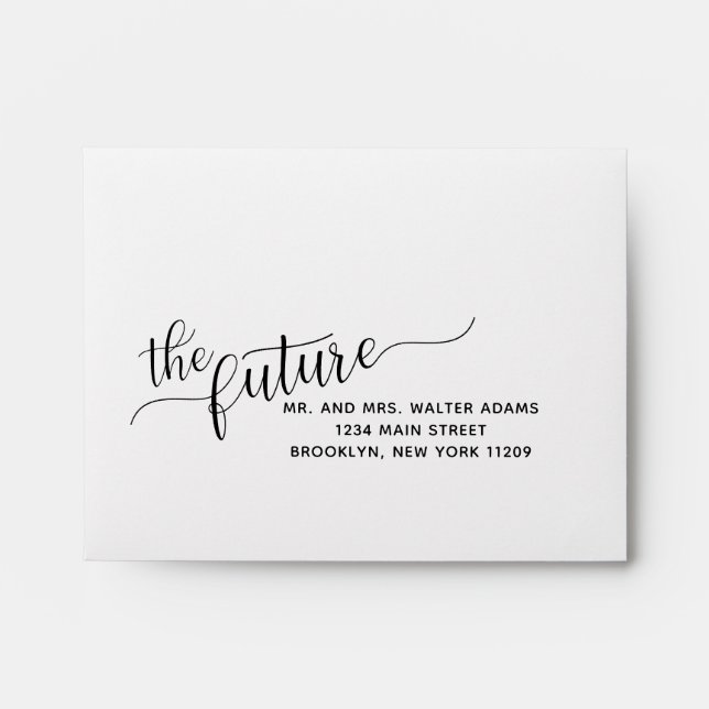 The Future Mr. & Mrs. RSVP Envelope Card Wedding (Front)