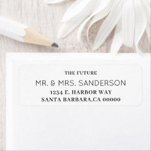 The Future Mr. Mrs. White Wedding Return Address Return Address Label