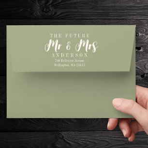 The Future Mrs and Mr 5x7 Envelopes Return Address