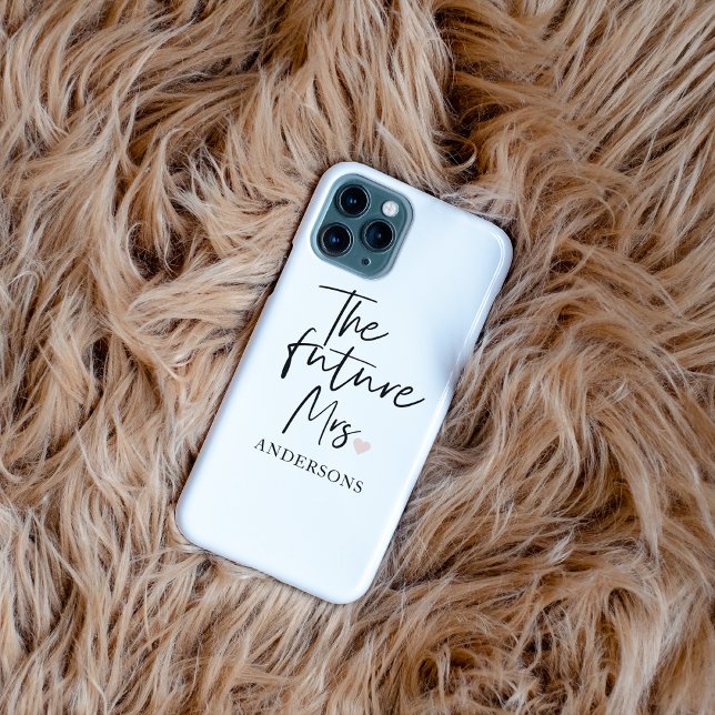 The Future Mrs and Your Name | Modern Beauty Gift iPhone Case (Creator Uploaded)