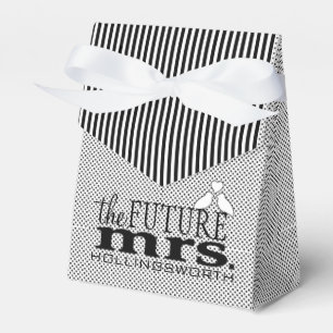 The Future Mrs. Black and White Bridal Shower Favour Box