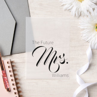 The Future Mrs. Bridal Shower Vellum Invitations
