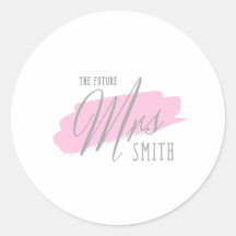 The Future Mrs Smith - Grey Font | Pink Background