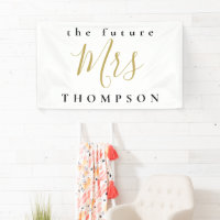 The Future Mrs Surname Gold Black Typography