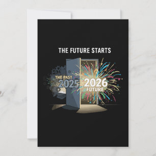 The Future Starts Happy New Year 2026 Holiday Card