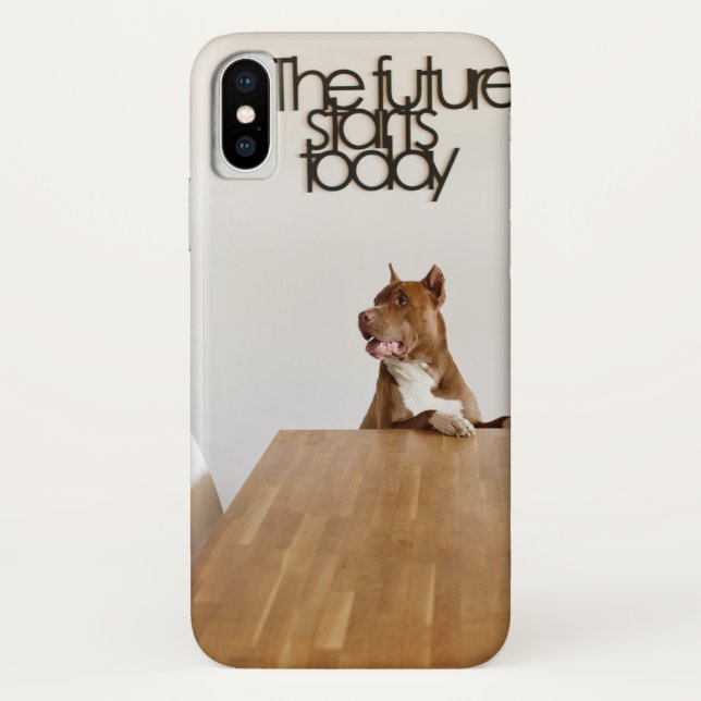"The Future Starts Today – Adorable Dog Design  Case-Mate iPhone Case (Back)