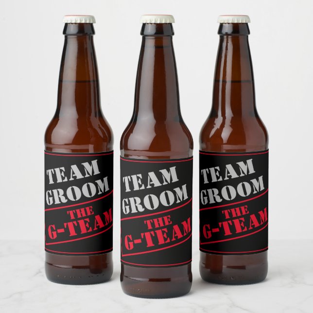 The G-Team Team Groom Beer Bottle Label (Bottles)
