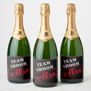 The G-Team Team Groom Sparkling Wine Label
