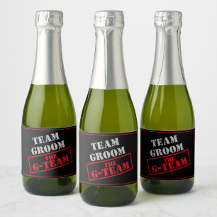 The G-Team Team Groom Sparkling Wine Label