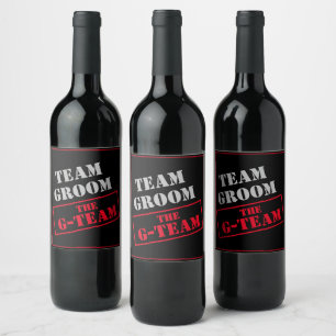 The G-Team Team Groom Wine Label