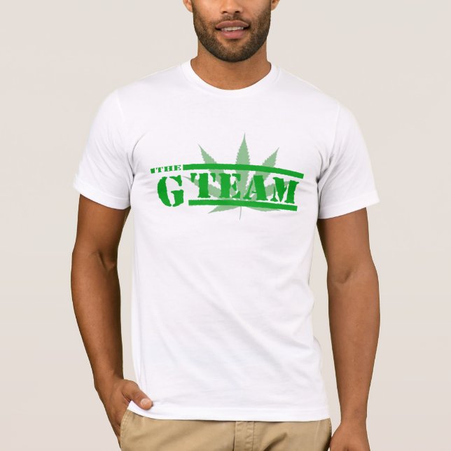 The-G-Team Weed  Leaves Pot Lover Tee Shirt  (Front)