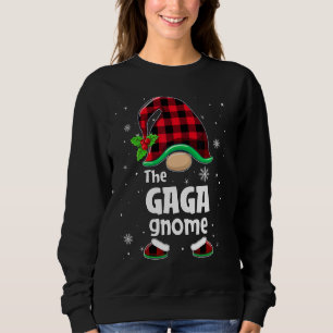 The Gaga Gnome Buffalo Plaid Christmas Matching Fa Sweatshirt