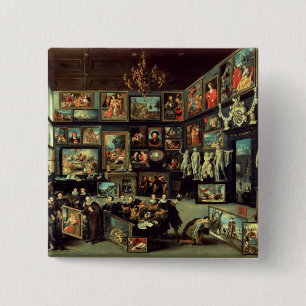 The Gallery of Cornelis van der Geest 15 Cm Square Badge