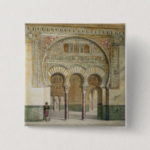 The Gallery of the Court of Lions at the Alhambra, 15 Cm Square Badge