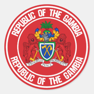 The Gambia Round Emblem Classic Round Sticker